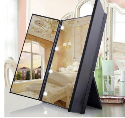 Folding Lighted Makeup Mirror