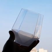 modern geometric glass cup