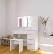 Makeup Vanity Desk Set With Mirror Light