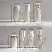 White Hemp Rope Ceramic Vase