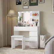 Makeup Vanity Desk Set With Mirror Light