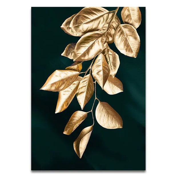 abstract gold leaf painting