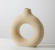 doughnut shape ceramic vase
