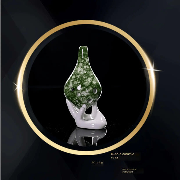 gradient ceramic ocarina flute