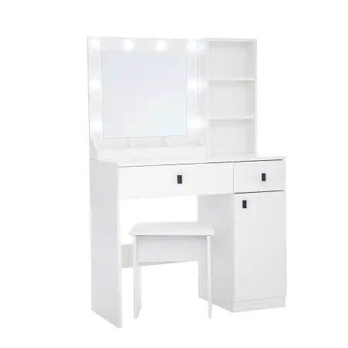 Makeup Vanity Desk Set With Mirror Light