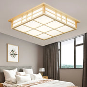 Japanese Style LED Ceiling Light with Wooden Design